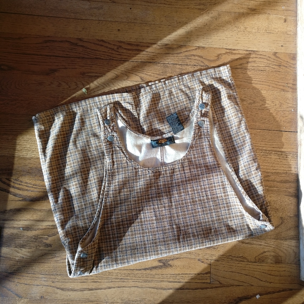 Vintage Corduroy Jumper / groovy / plaid / neutral